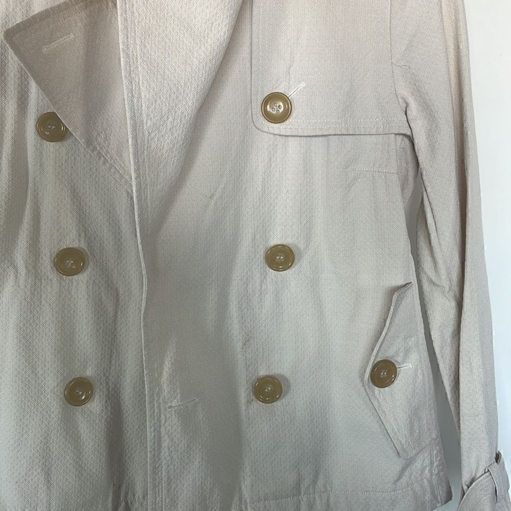 Mario Matteo Short Textured Trench Style Jacket - Picture 8 of 9